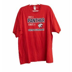 CustomInk Mens Red T Shirt Graphic Print Crew Neck Pullover Short Sleeve 2XL